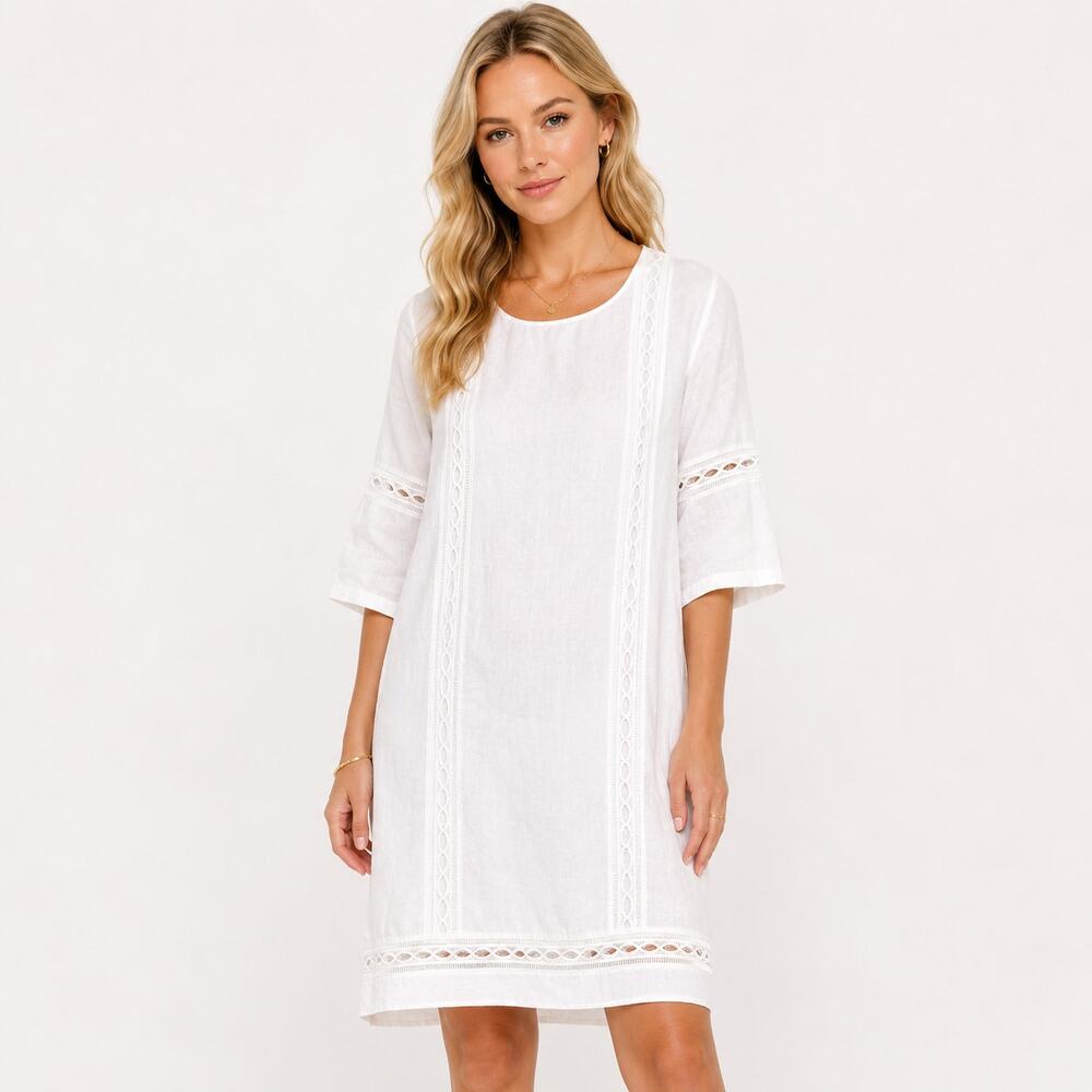 Neiman Marcus Linen Dress - Picture 1 of 6